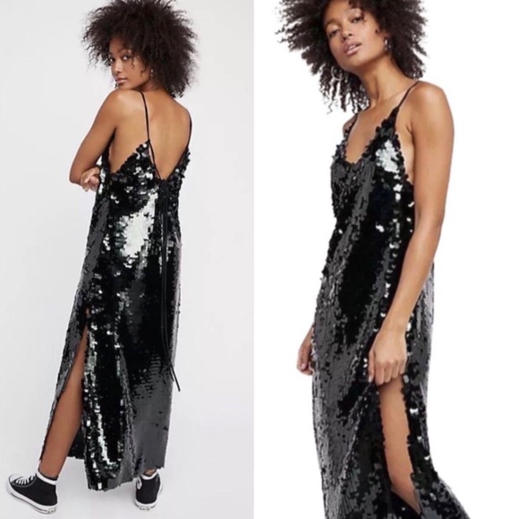 Free People Dresses & Skirts - Free People Paillette Party midi slip NEW